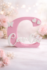 letra personalizada 3D comunion con nombre decoracion infantil 3d