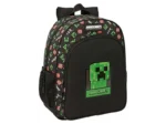 Mochila escolar infantil Minecraft con diseño Creeper y compartimento amplio
