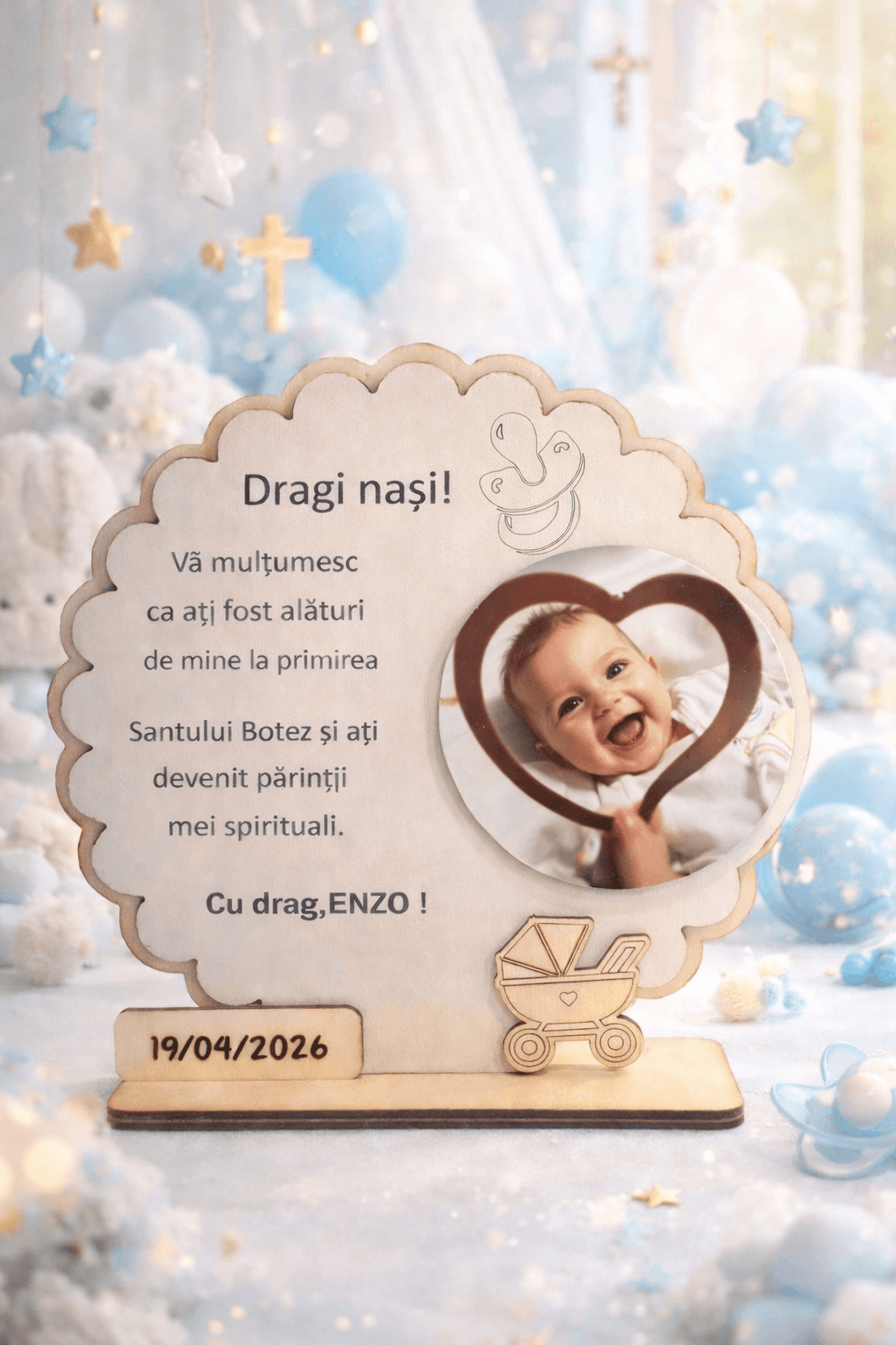 Placa bebé bautizo placa bautizo madera personalizada con foto bebe regalo padrinos