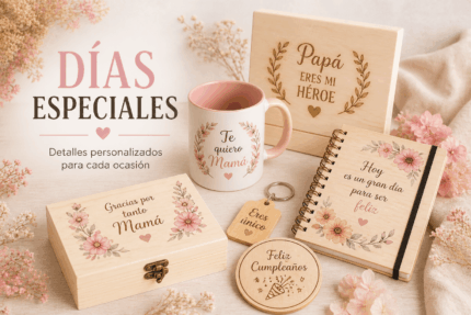 regalos para días especiales. Cumpleaños, día de la adre, día del padre, San valentin